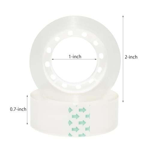 8 Rolls Transparent Clear Tape Refills for Dispenser, Sturdy Tape(Not Easily