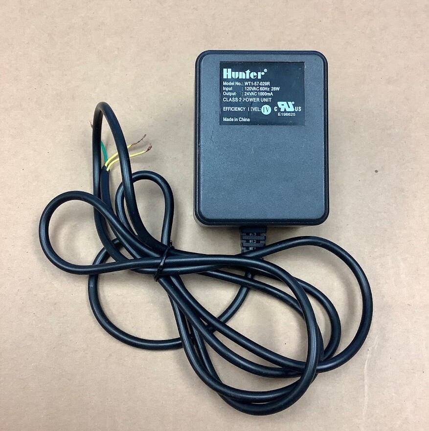 Hunter 24VAC 1000mA Transformer Sprinkler System Power Adapter WT1-57-029R OEM