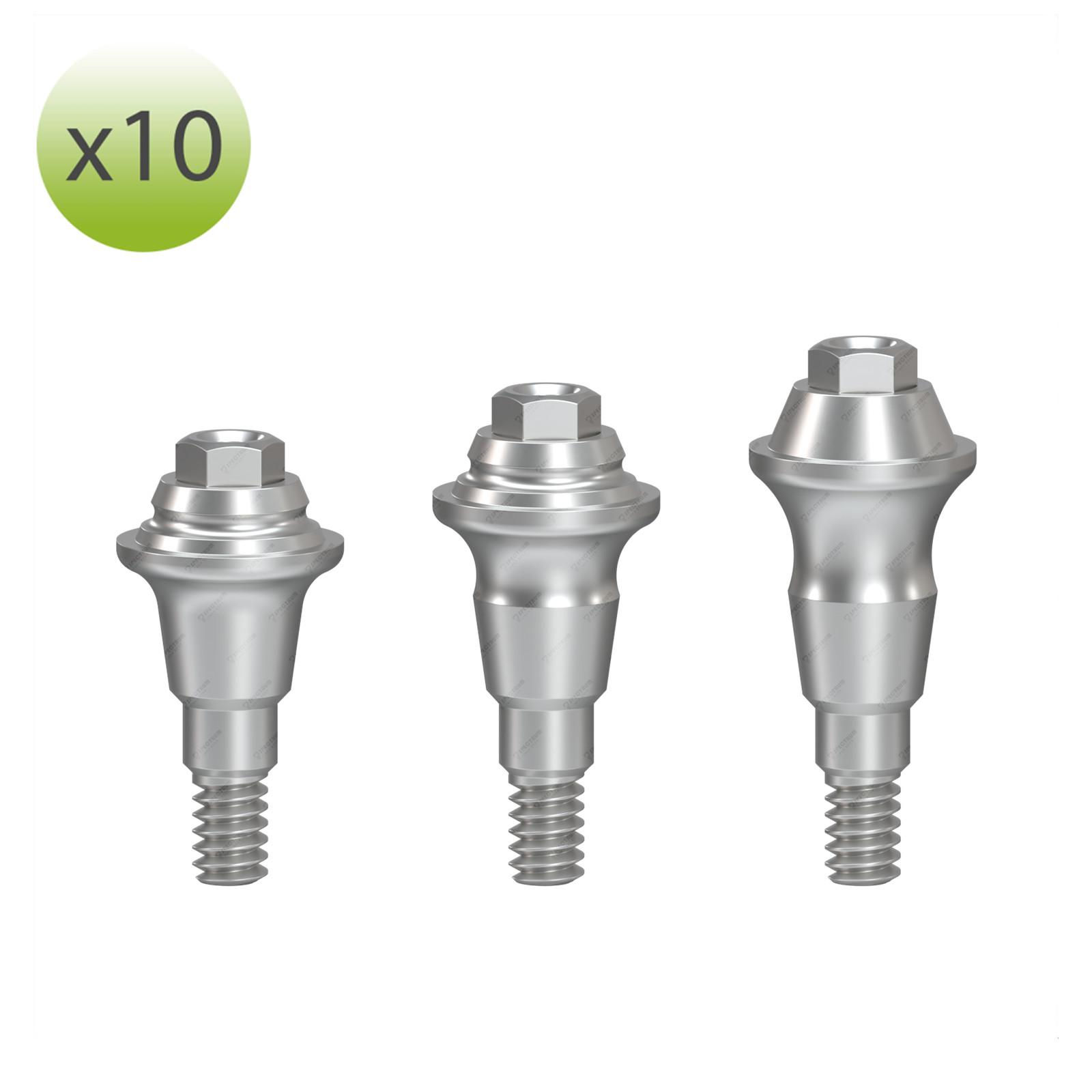 x 10  Straight Multi-Unit Mini Conical  Abutment Neodent GM compatible