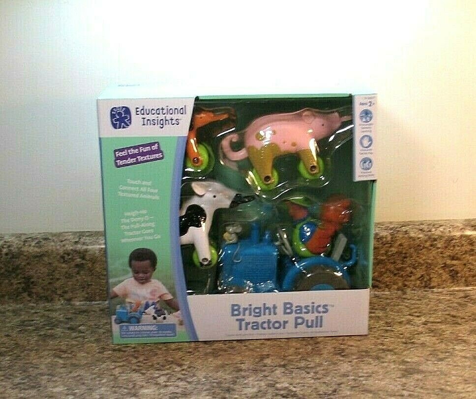 Educational Insights Bright Basics Tractor Pull Farm Animals Ages 2+ NEW