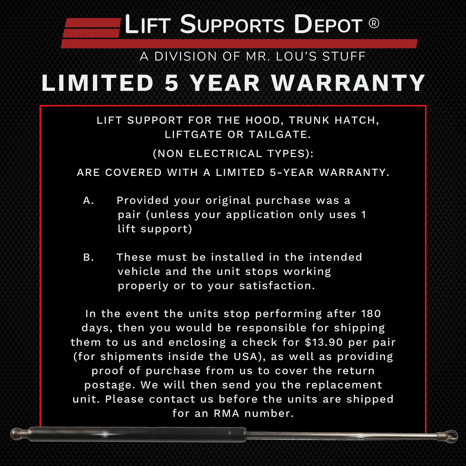 Qty 2 Fits Nissan Armada 2017 to 2021 Front Hood Lift Supports Struts