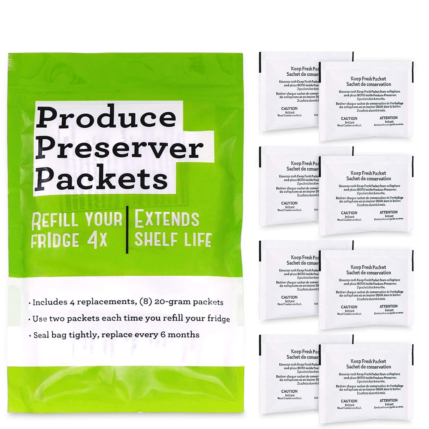 W10346771A Fresh Flow Produce Preserver Keep Fresh Packet Refill Compatible with