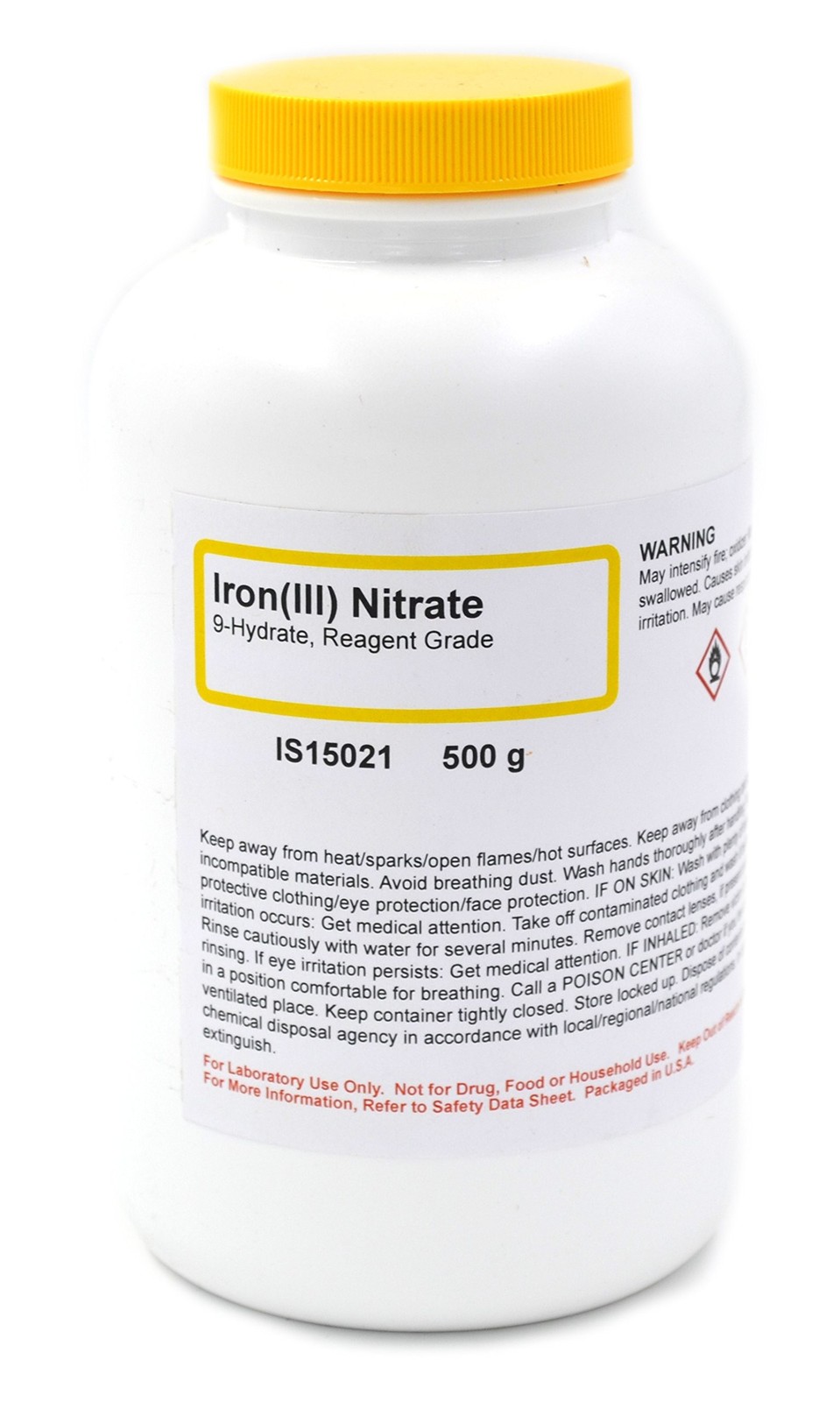 Reagent Grade Iron (III) Nitrate 9-Hydrate, 500g - The Curated Chemical Colle...