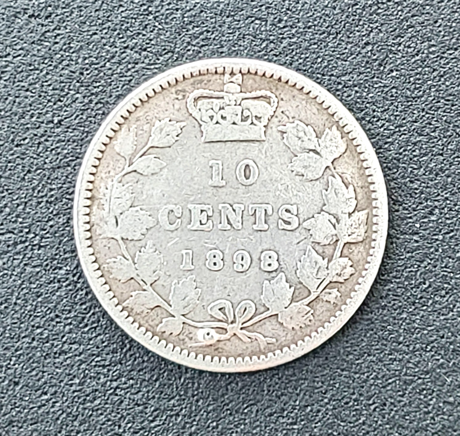 1898 Canada 10 Cents Silver Coin - 0.925 Sterling - Victoria