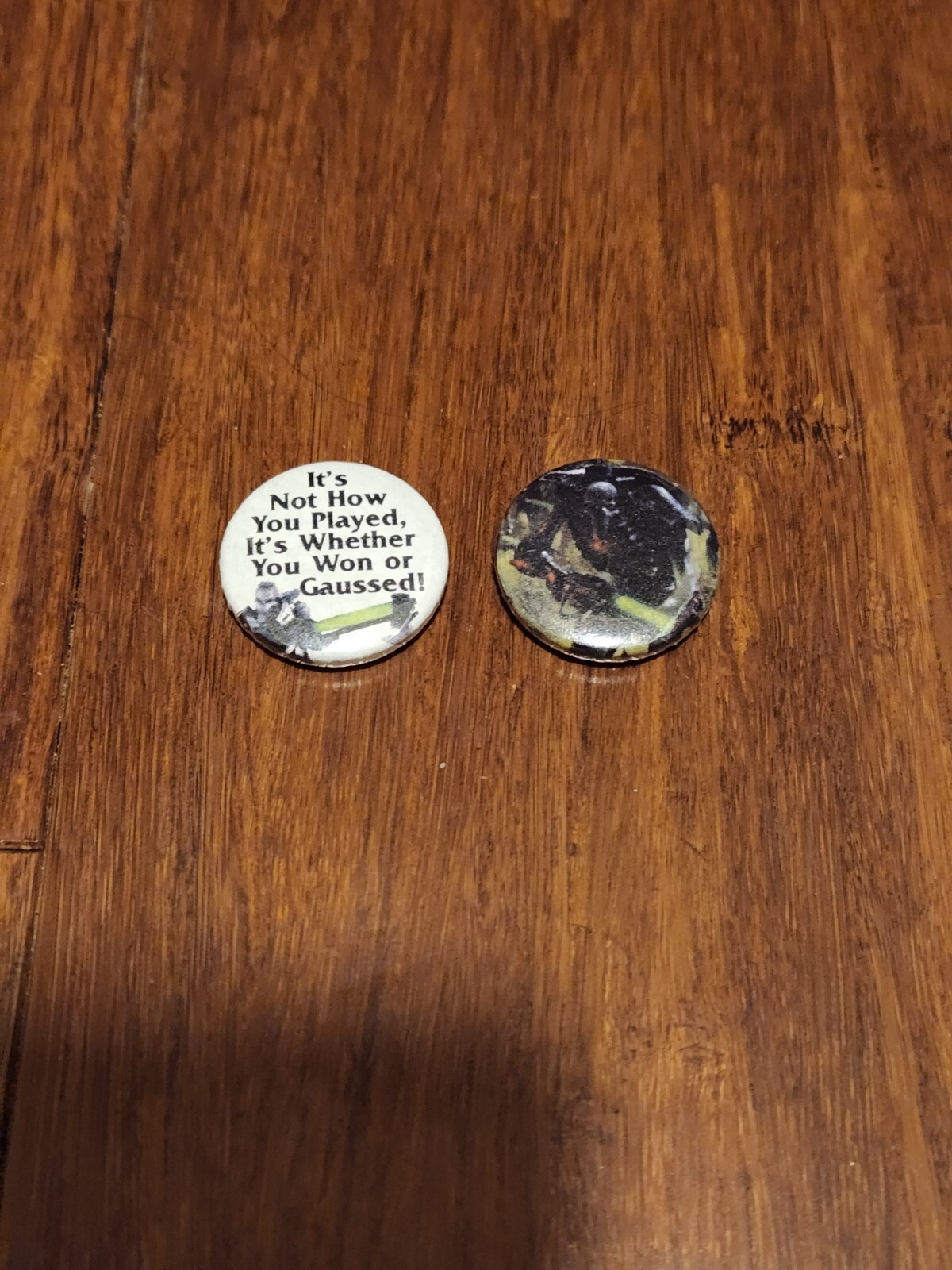 Warhammer 40k 2 Necron Buttons - Pin Badge Lapel Gauss Promo Games Workshop