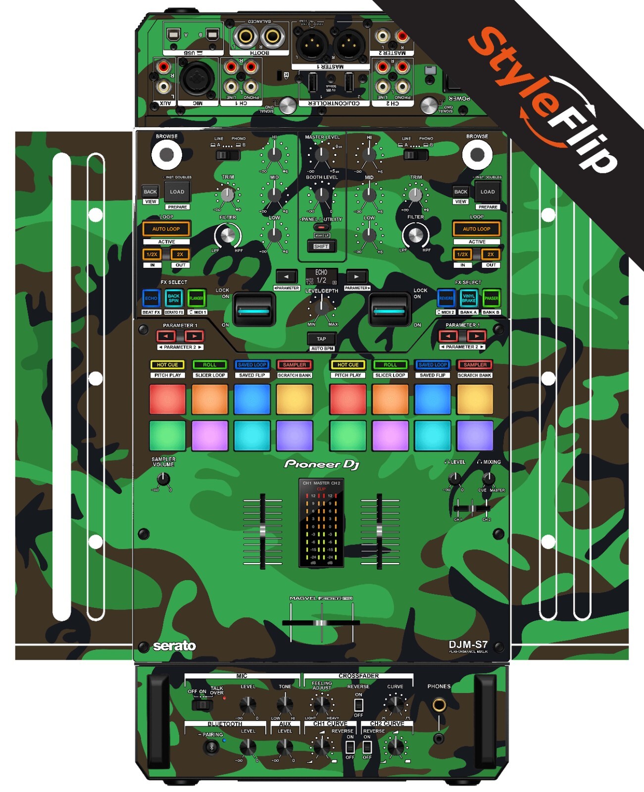 Pioneer DJM-S7 Skin | Camo Green | Protective Decal | StyleFlip Skins