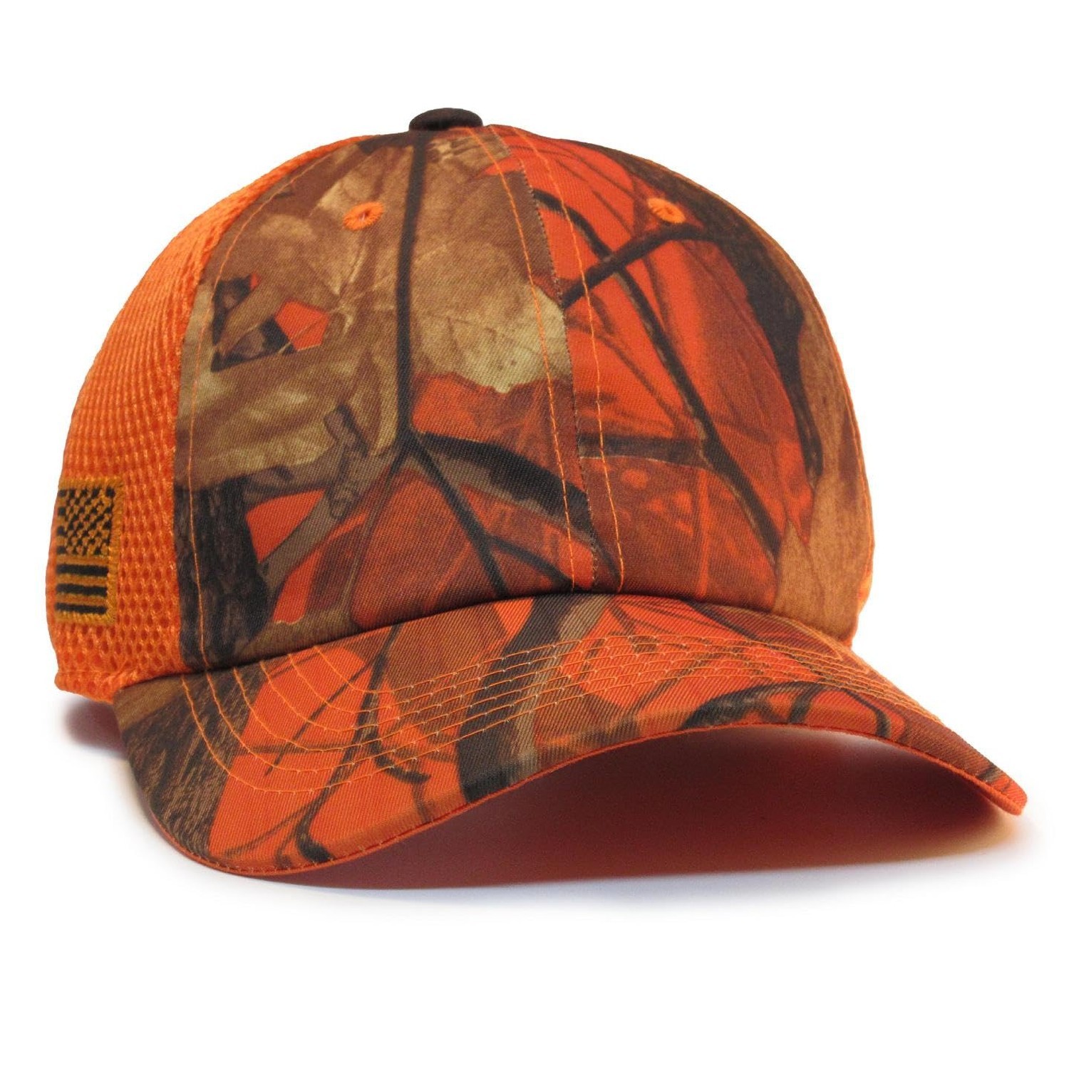 Plain Hunter Hat Orange Blaze Hunting Micro Mesh Tactical Operator Cap