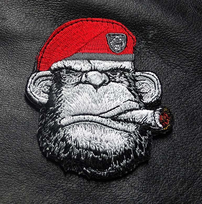 APE CIGAR BEARD RANGER MONKEY HOOK PATCH BY MILTACUSA