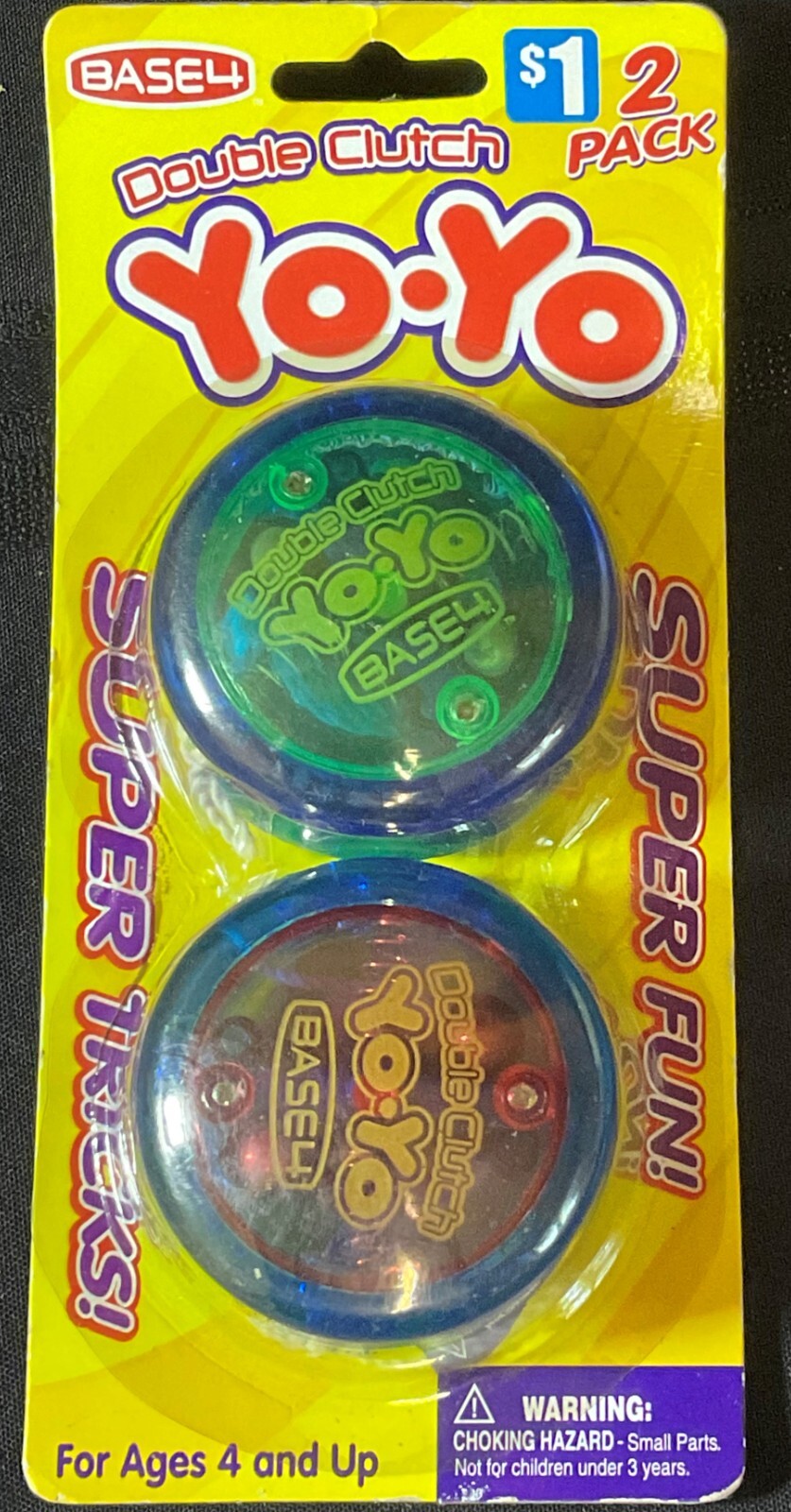 Double Clutch Yo-Yos by Base4 2 Pack NEW and Sealed 2003