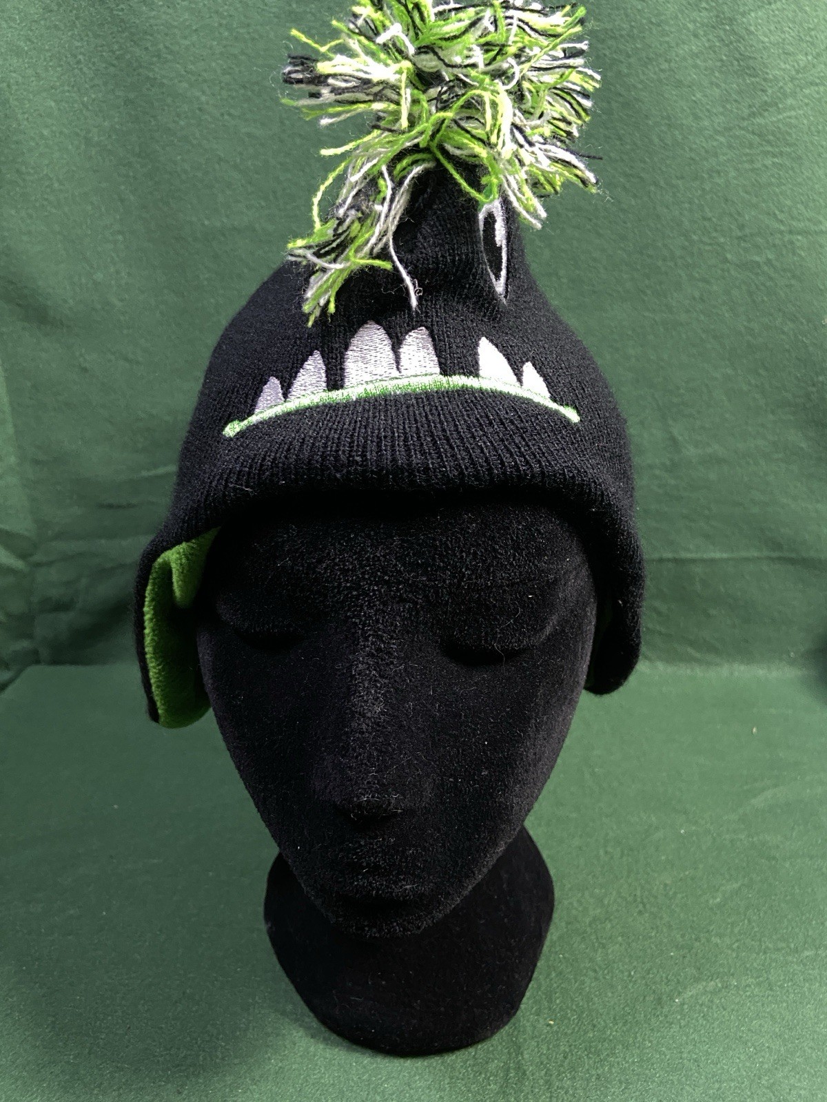 Kids Style 5 Black and Green Monster Hat