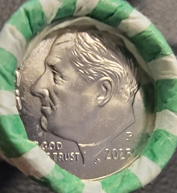 2025 P Roosevelt Dime 1 OBW Bank Roll 50 Coins BU UNC Heads Showing Ships Free