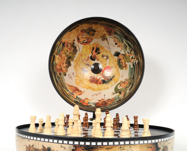 White Globe 13 inches with chess holder