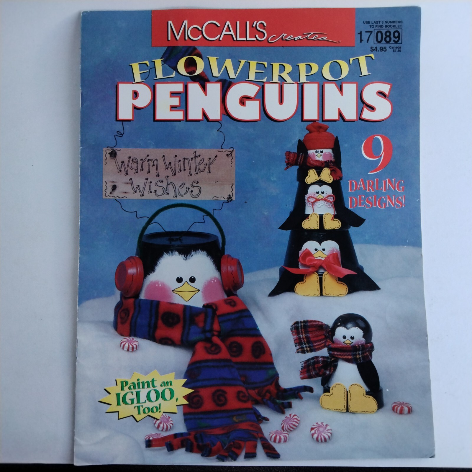 Flower Pot Penguins McCall's Creates 17089 Warm Winter Wishes Nine Darling Desig