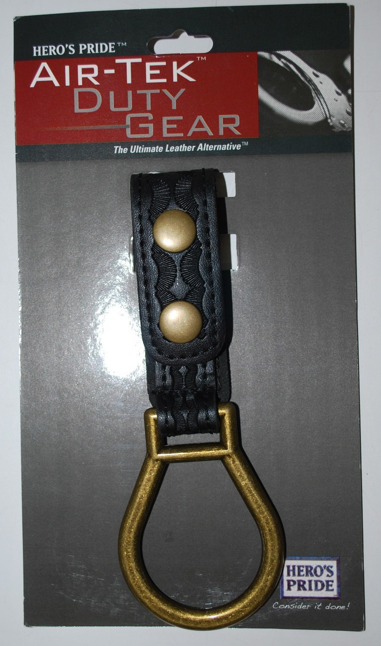 HERO'S PRIDE D CELL FLASHLIGHT HOLDER, BW LEATHER. BRASS HOLDER/BUTTONS, 1490MWG