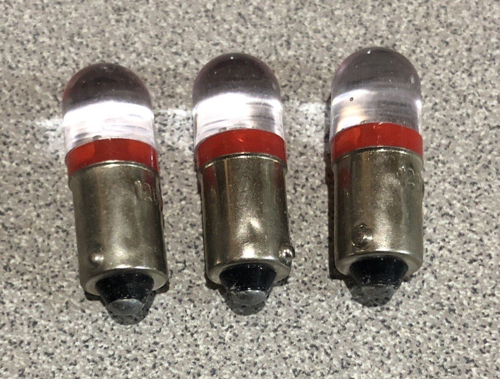 [3 Pack] 120 Volt AC Red Bulb For 22 mm Panel- Mount Switch Bayonet Base