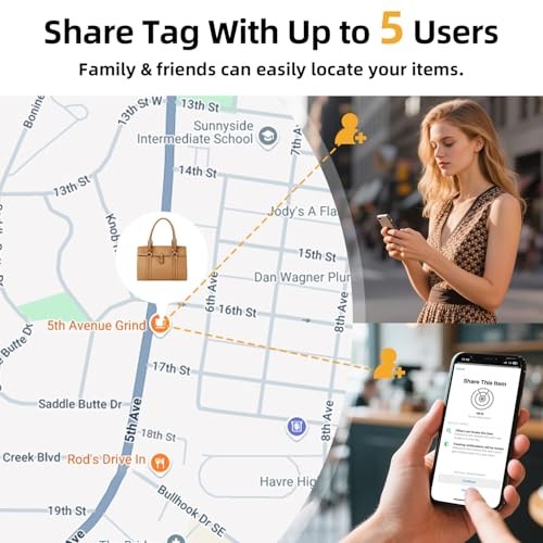 Air Tracker Tags-Bluetooth Smart Luggage Tracker Works with Apple 4 Pack Black