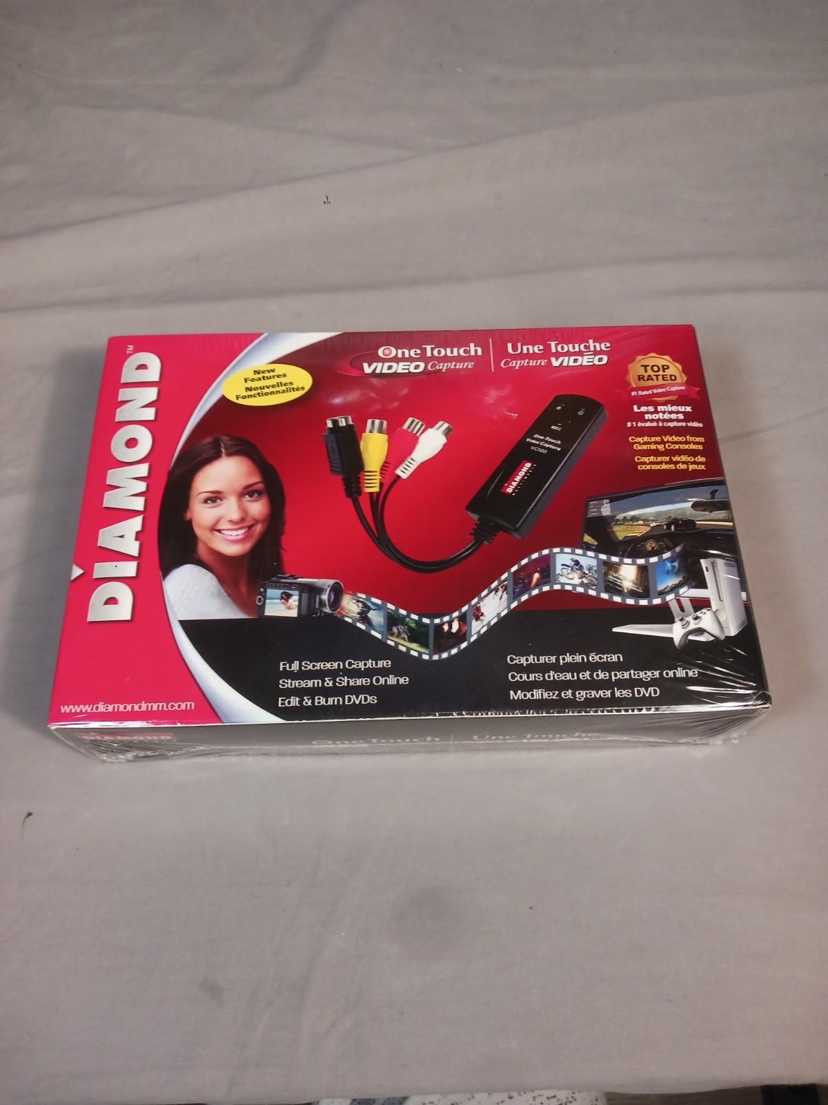 Diamond One Touch Video Capture VC500 USB 2.0 Capture Stream & Share Burn DVDs