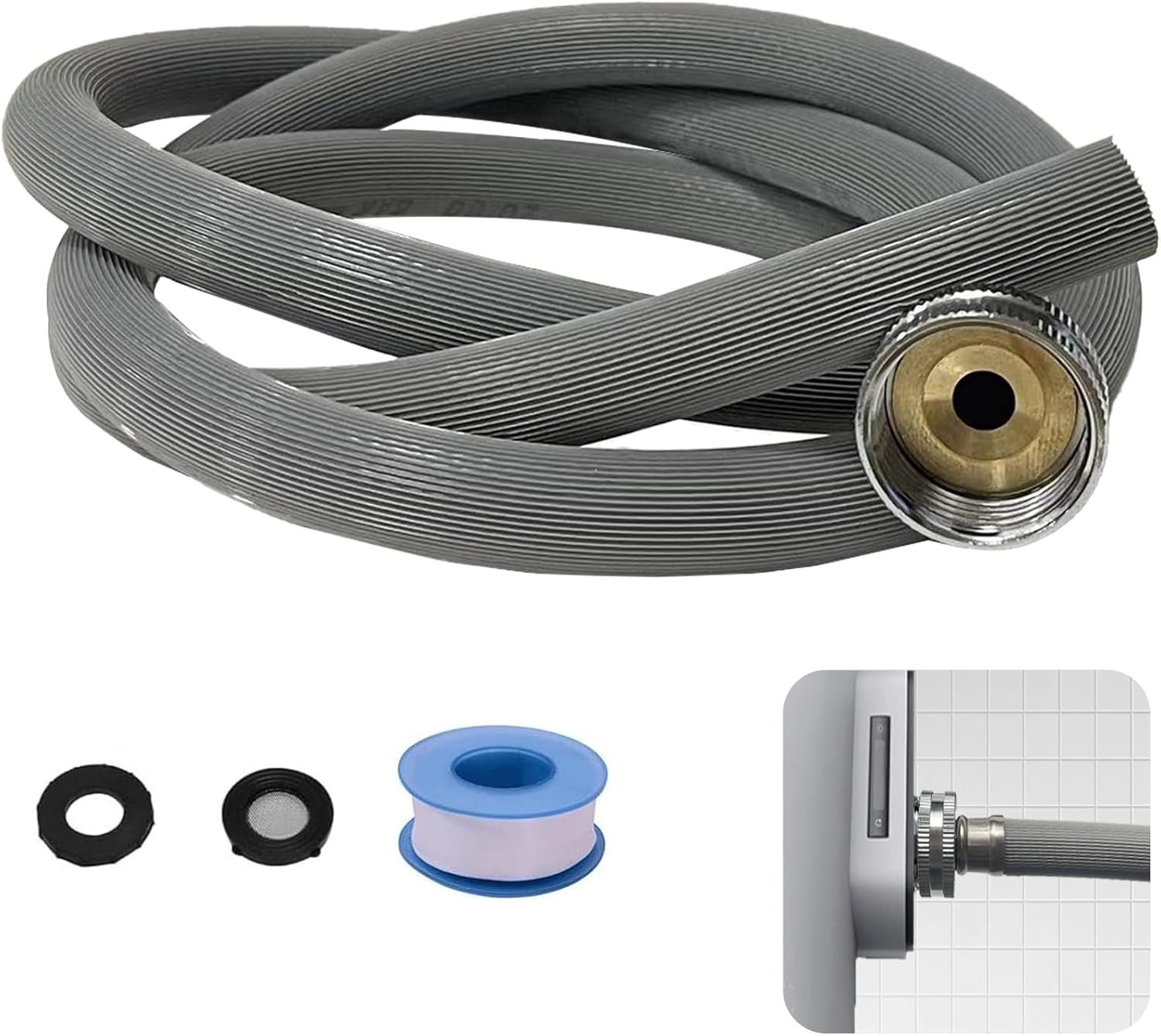 Dehumidifier Drain Hose 3/4 Inch FHT Connection, With Brass Joint To 5FT