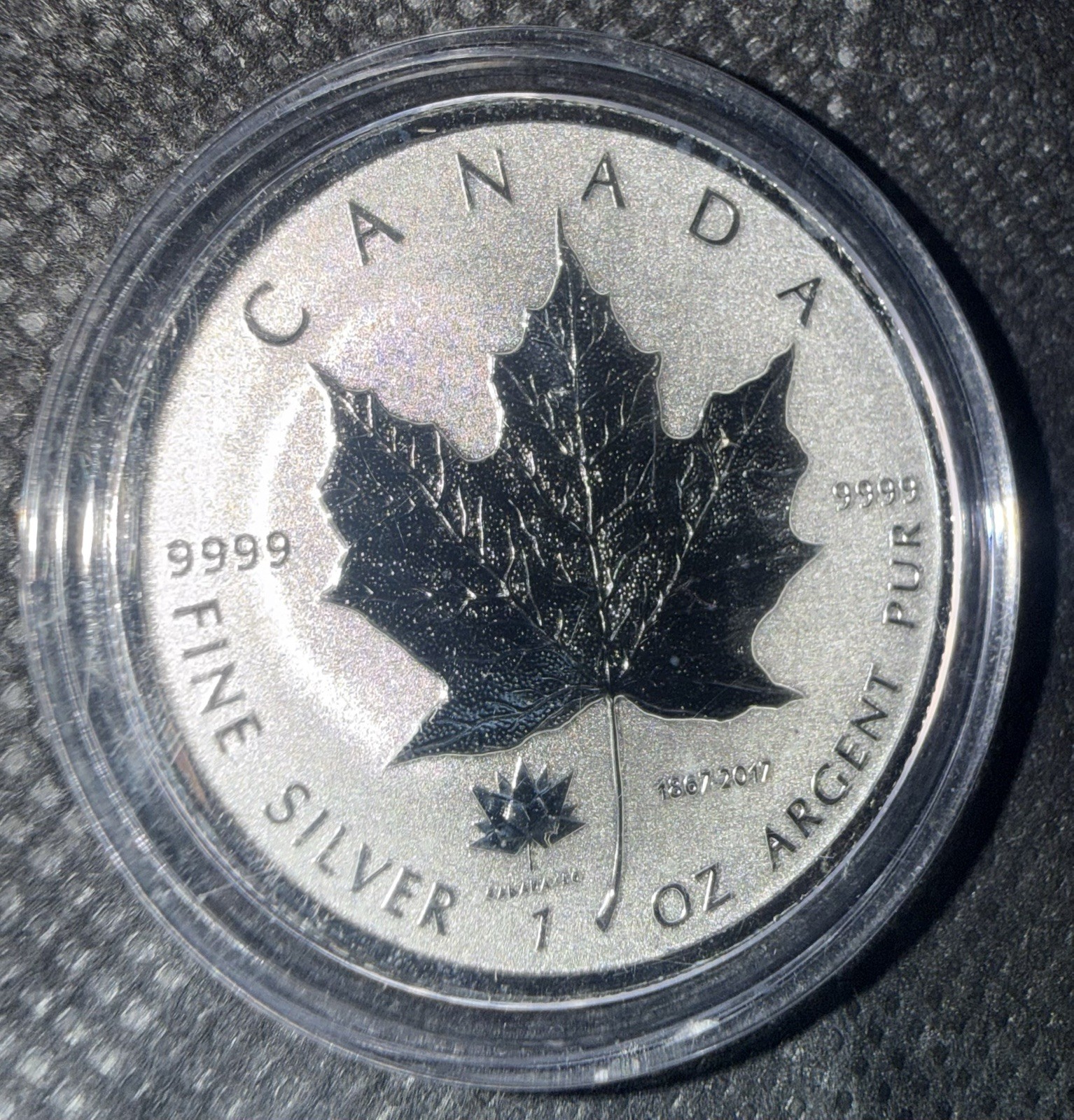 ⭐️2017 Elizabeth II Canada $5 Pure Silver Reverse Proof Coin Lustrous⭐️