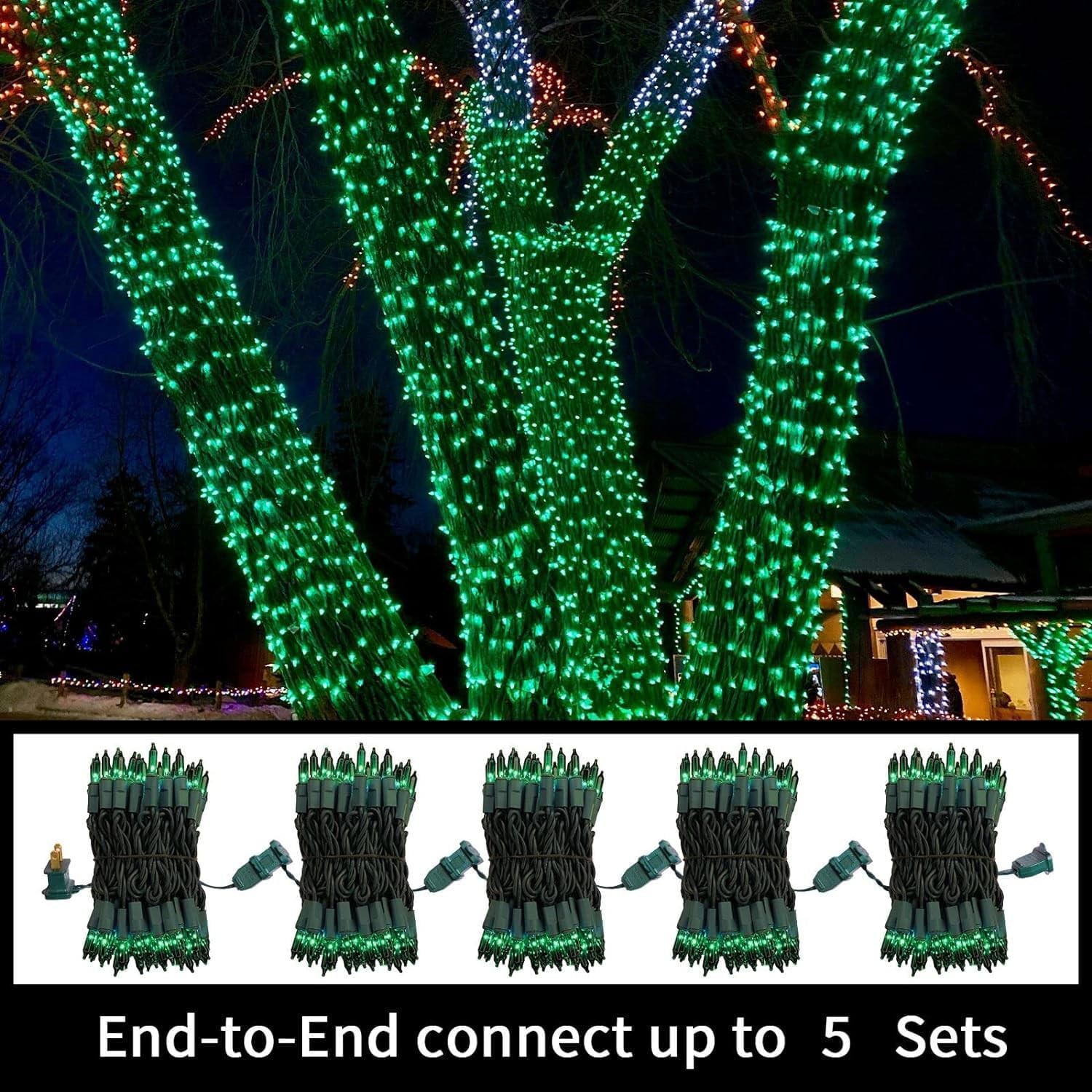 St. Patrick's Day Mini String Lights, Super-Bright Extendable Green Chr