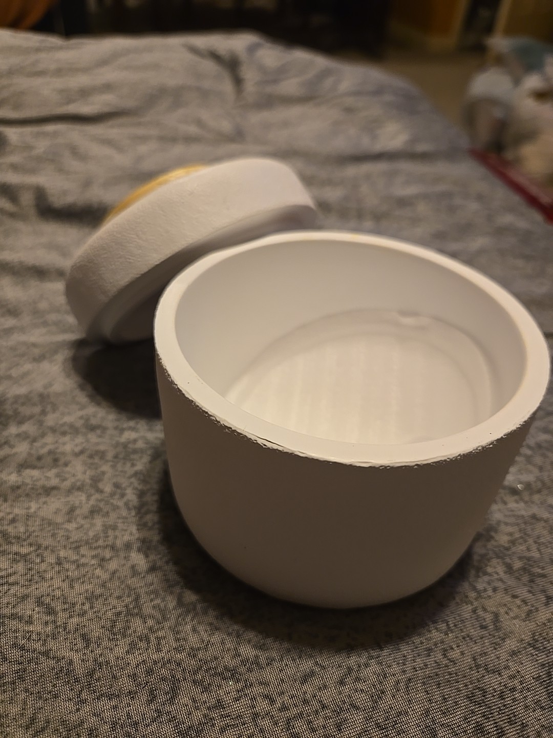 Modern Resin Bath Canister Wood Top - Threshold™