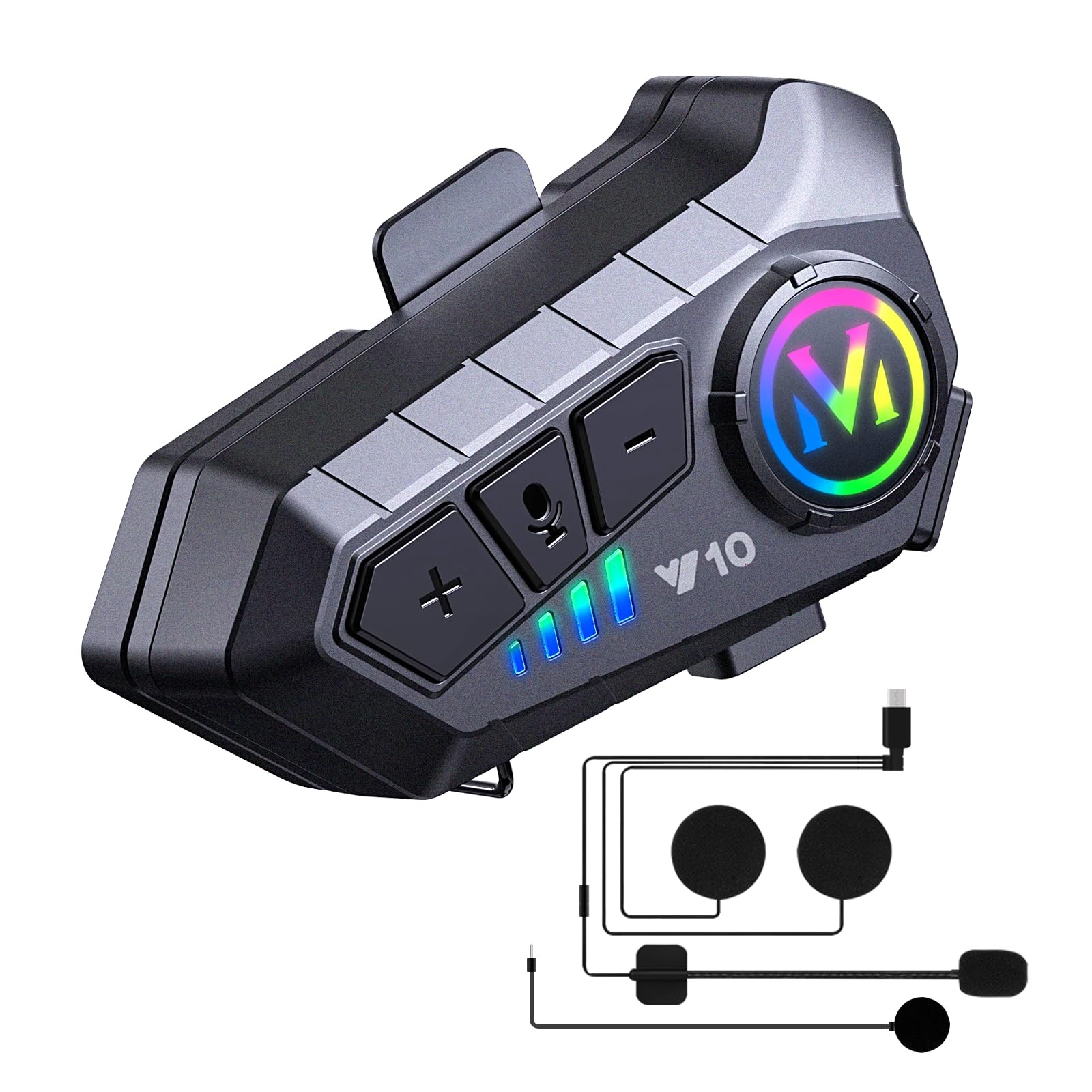 SUOOKC Motorcycle Bluetooth Headset Speaker Skiing Earphone small, Black