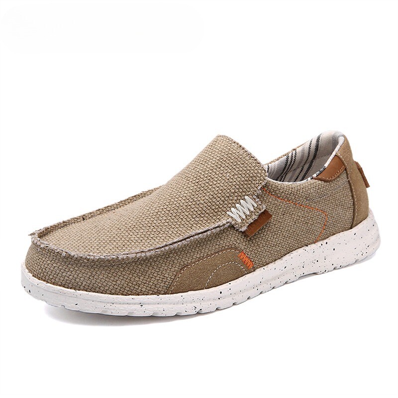 Men's Canvas Shoes Breathable Casual Flats Shoes Outdoor Comfort Sneakers Loafer