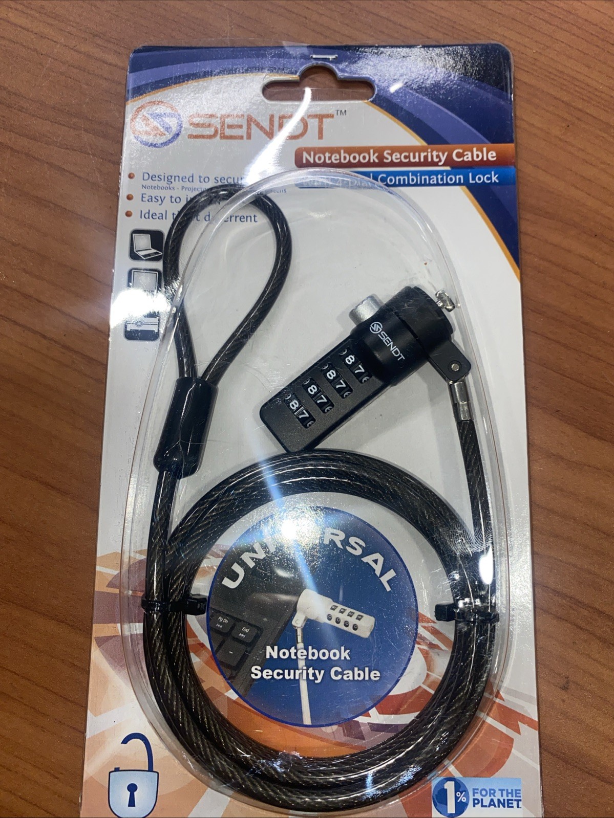 Sendt Notebook Security Cable with 4-Dial Combination Lock BRAND NEW!!!