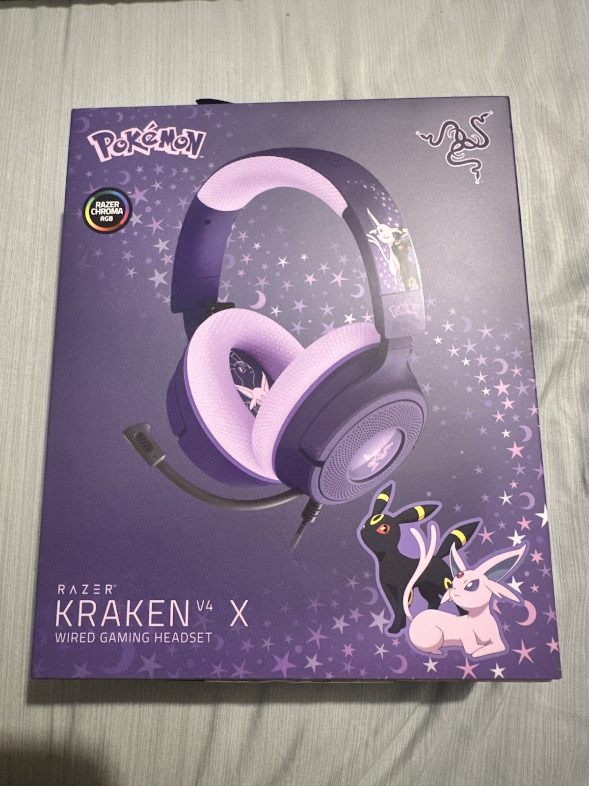 Razer Kraken X V4 Pokemon Espeon Umbreon Gaming Headset Limited Edition New!