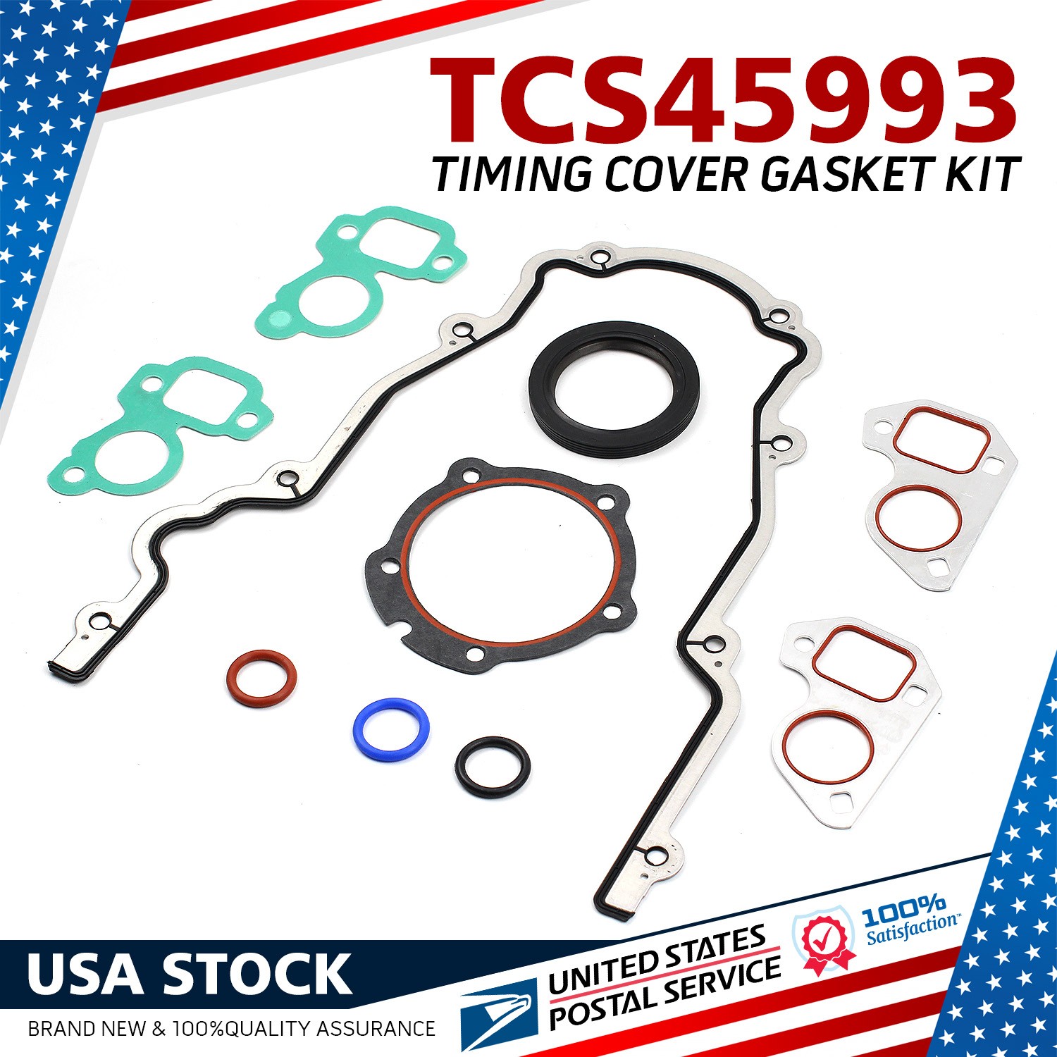 Engine Timing Cover Gasket Set TCS45993 Fit For Chevrolet Silverado Cadillac GMC