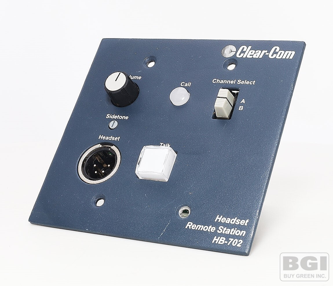 ClearCom Encore 2-Channel ntercom Headset Remote Station HB-702 Face Panel only