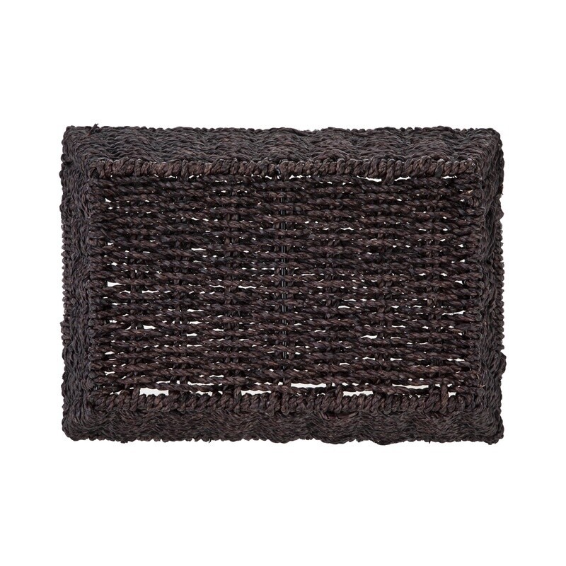 Handwoven Seagrass Decorative Basket Storage Organizer Rectangular Gift Box New