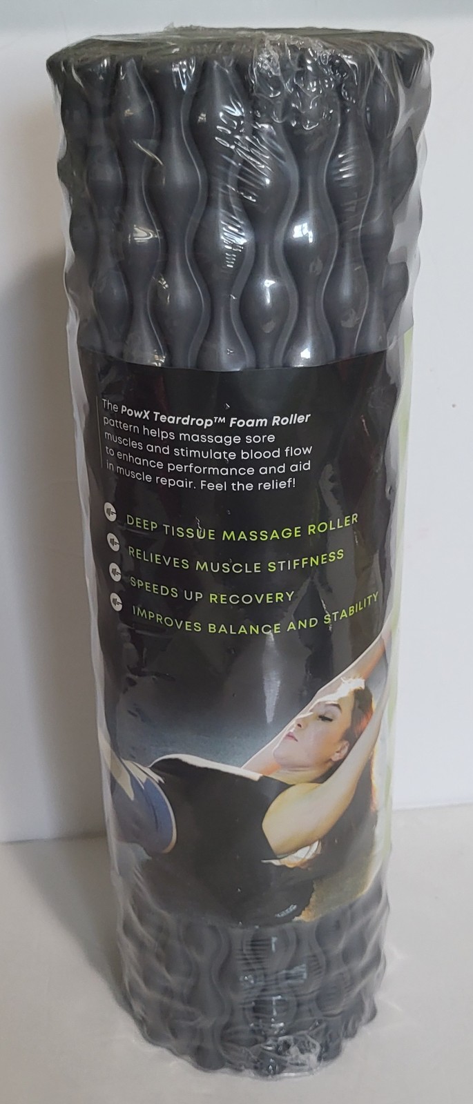 Teardrop Foam Roller 18” – High Density Deep Tissue Massager POWX