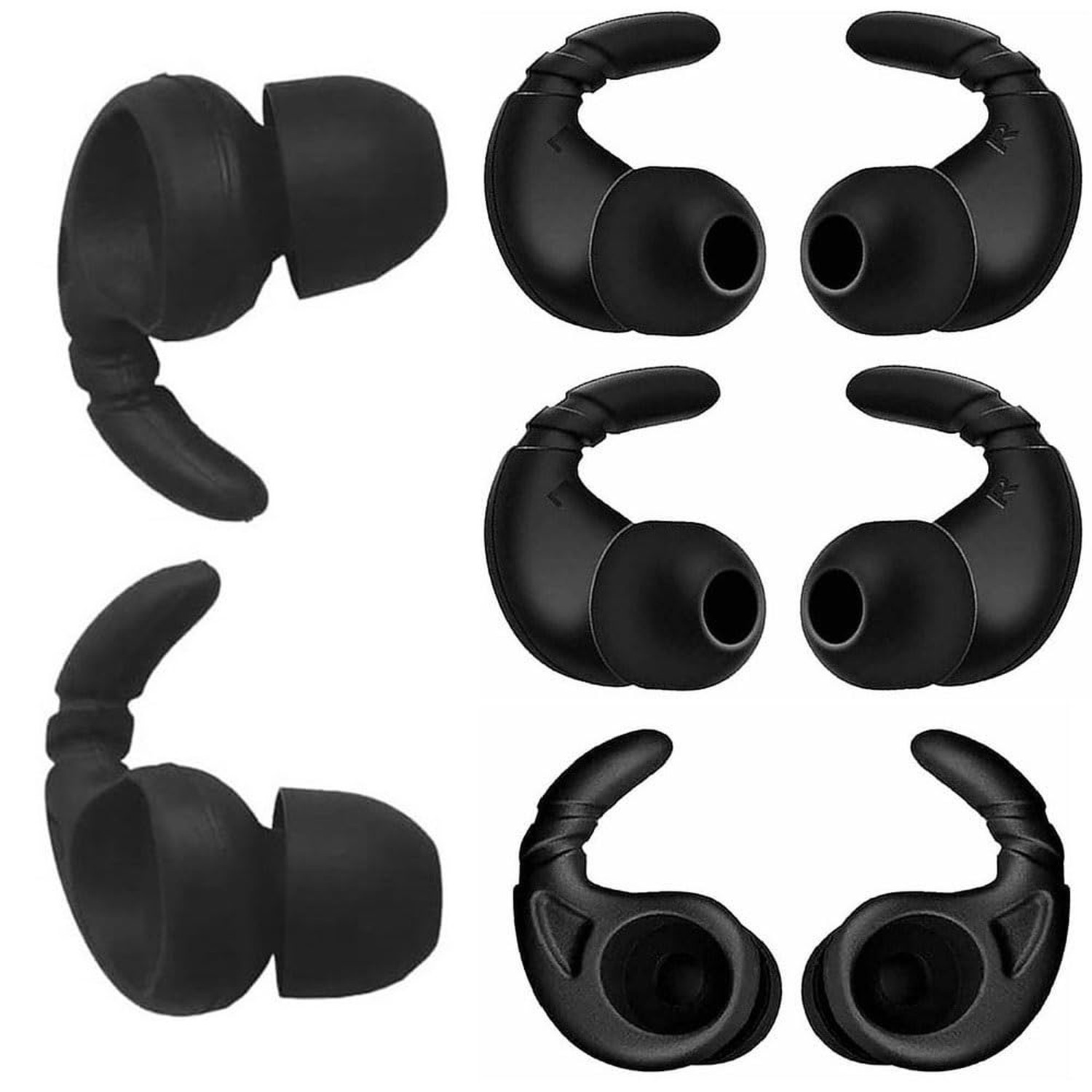 JNSA Ear Tip Anti-Slip Sports Earbuds Tips Replacement Ear Fins Wingtips Repl...