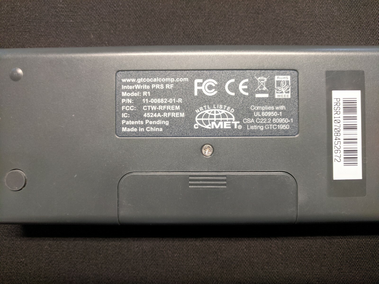 Interwrite PRS RF Model R1 Personal Response Classroom Clicker