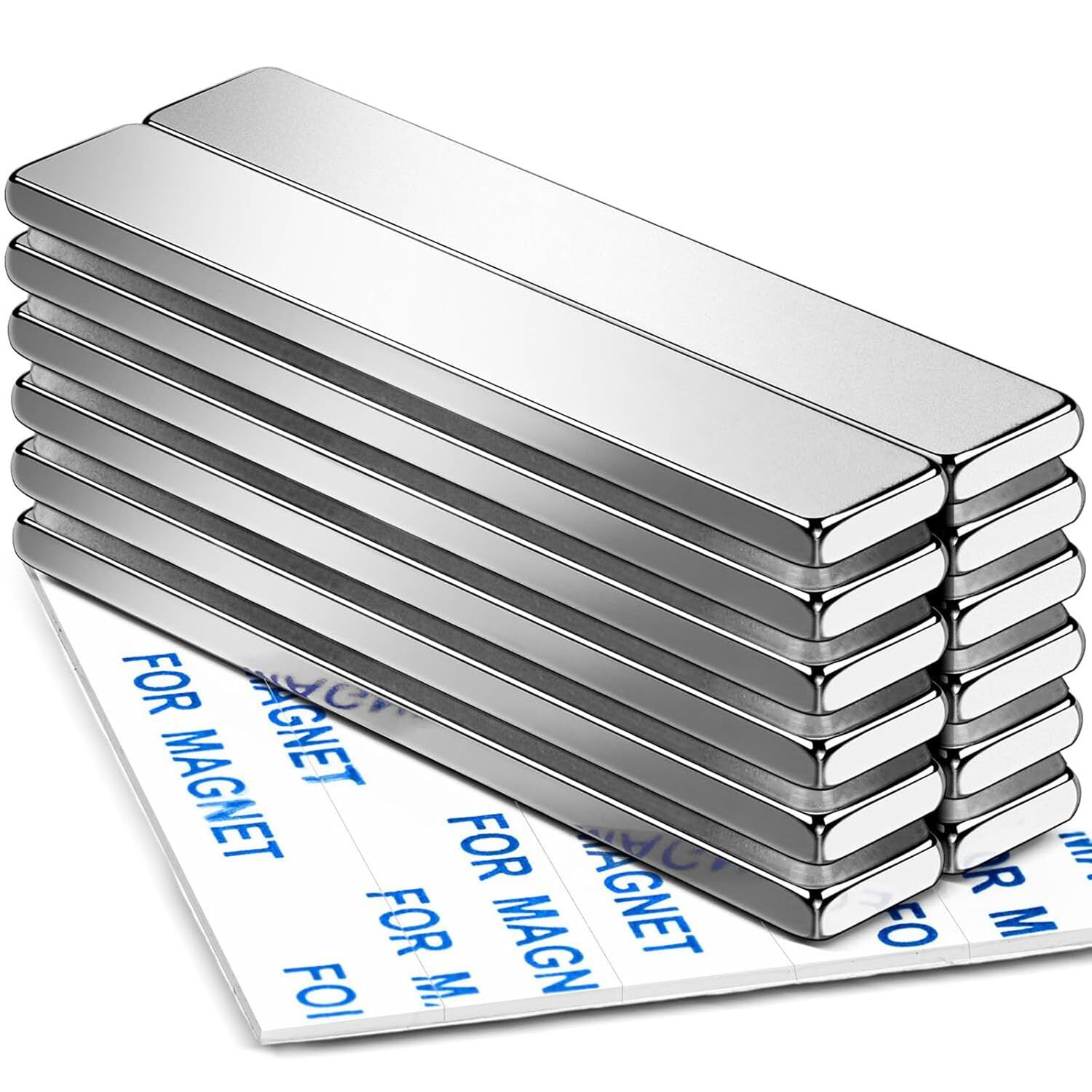 DIYMAG Powerful Neodymium Bar Magnets, Heavy Duty Magnets with 12P, Silver