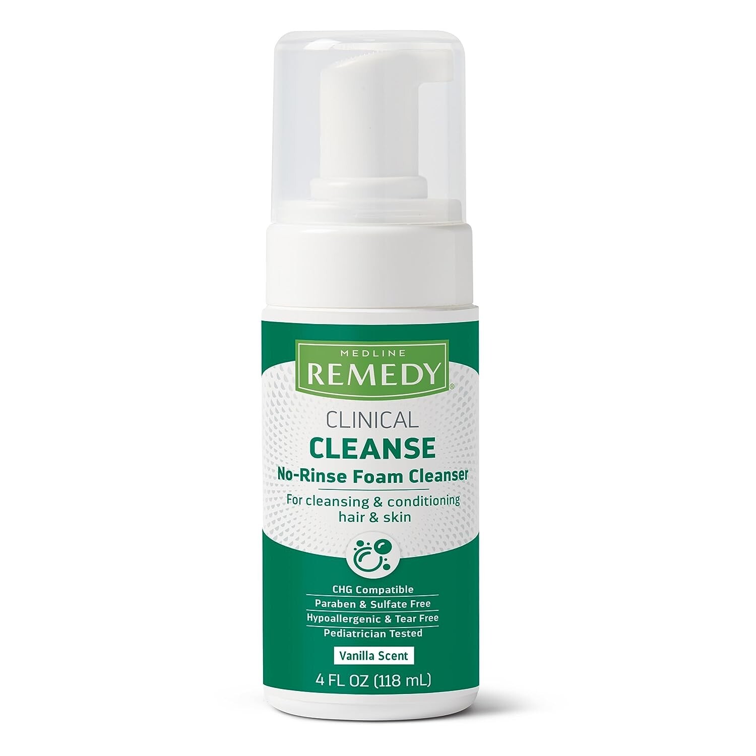 Medline Remedy Phytoplex Cleanser Sensitive Skin No Rinse Foam Hair & Skin 4 Oz.