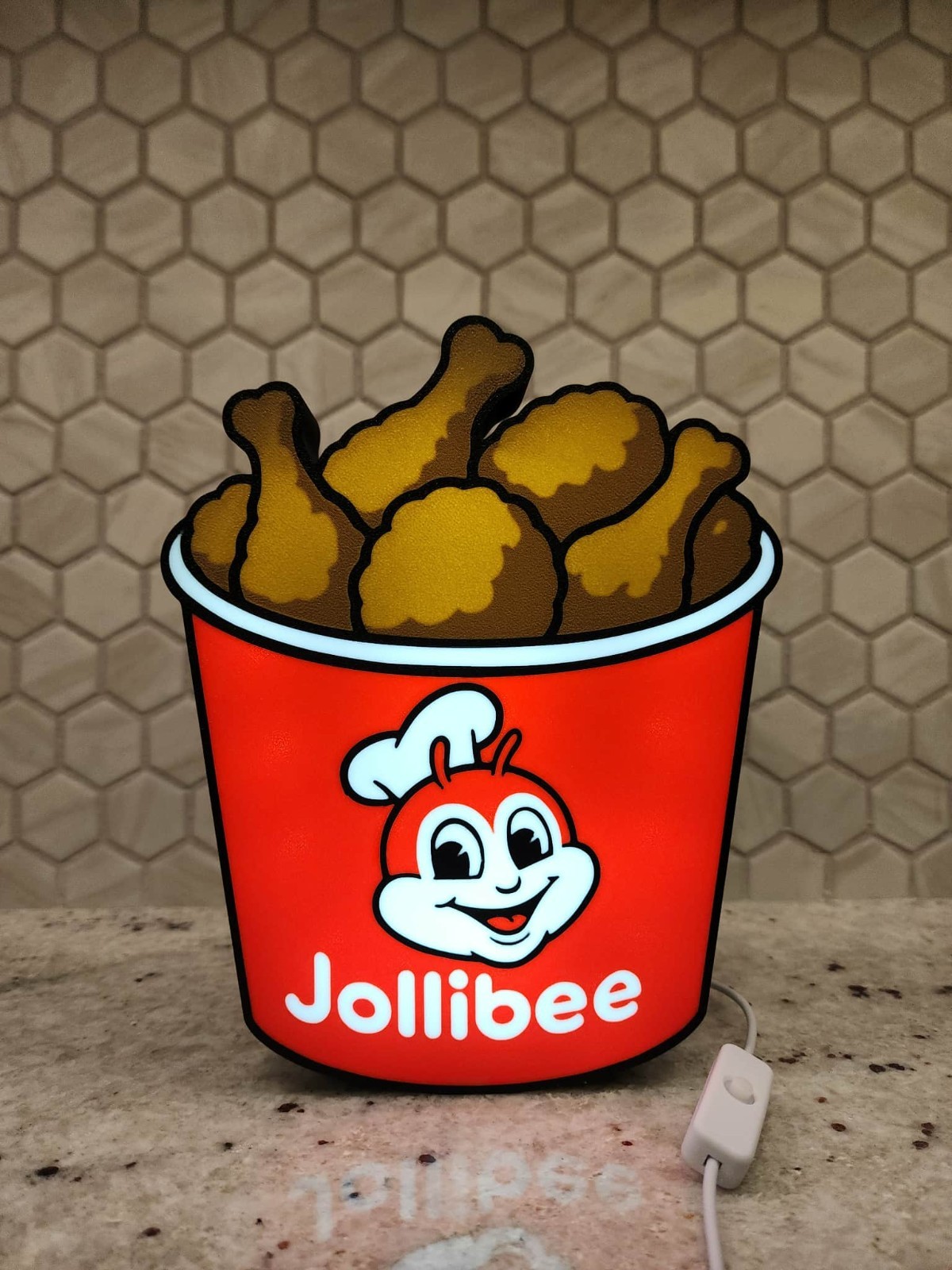 Jollibee Chickenjoy LED Light Box USB Plug in Light with Switch