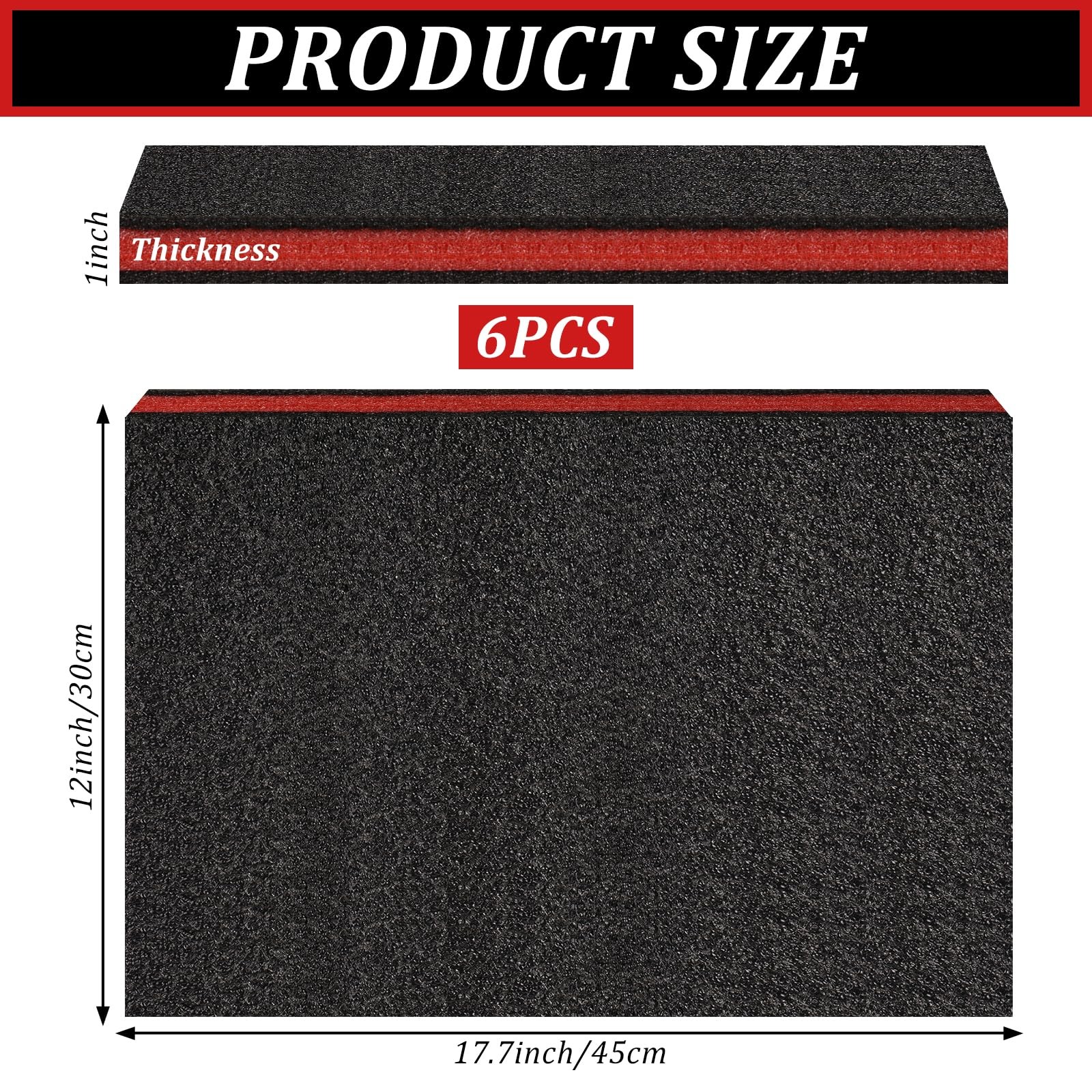 6 Pack Tool Box Foam Inserts for Cases,Tool Box Liner Polyethylene Sheets, To...