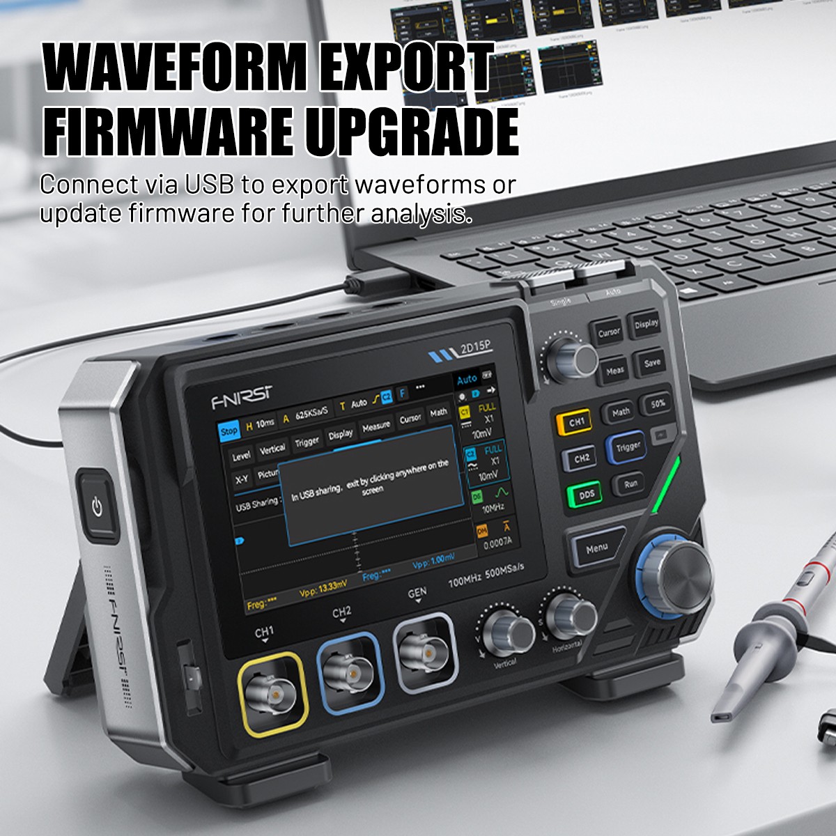 All-in-One Handheld 100MHz ScopeMeter:Oscilloscope Waveform Generator&Multimeter