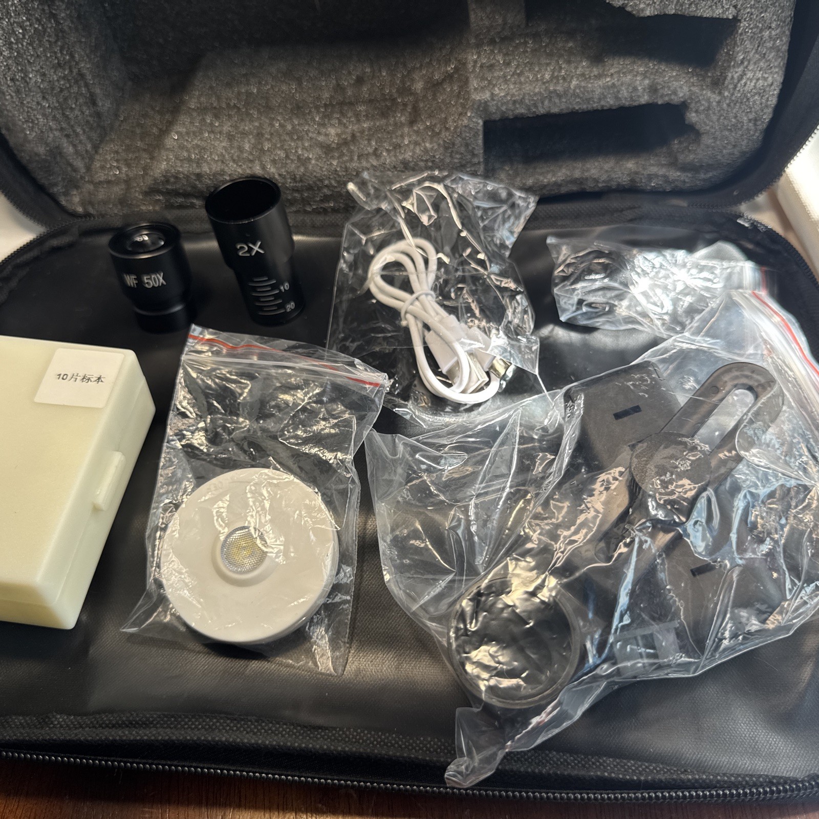 Biological Student Microscope Kit XSP01 XSP02 Case Home School STEM Science