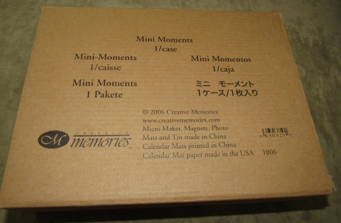 Creative Memories Mini Moments Case Tin, Micro Maker, Photo Mats NEW IN BOX