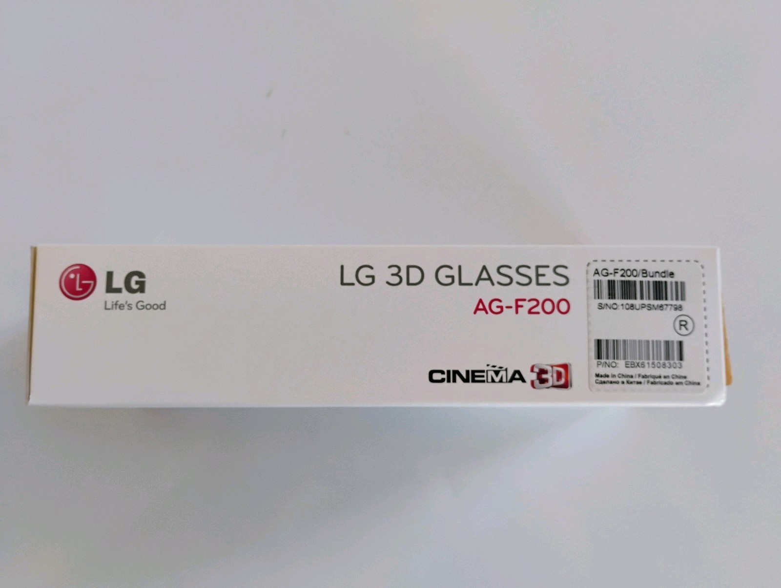LG 3D Glasses AG-F200 One Bundle of Two White color glasses. Gently Used