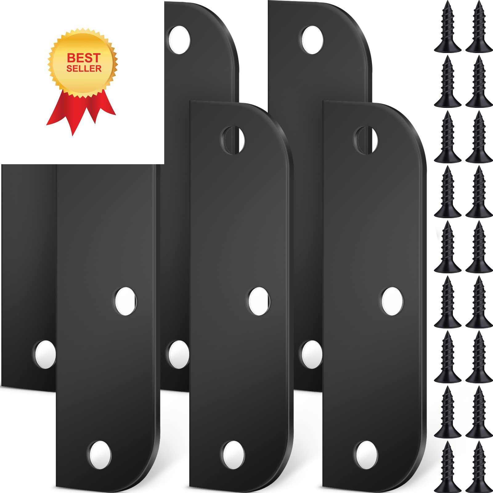 Dunzy 6 Pcs Door Hinge Filler Plates Kit, 3.5 Inch with 5/8 Oil Rubbed Bronze