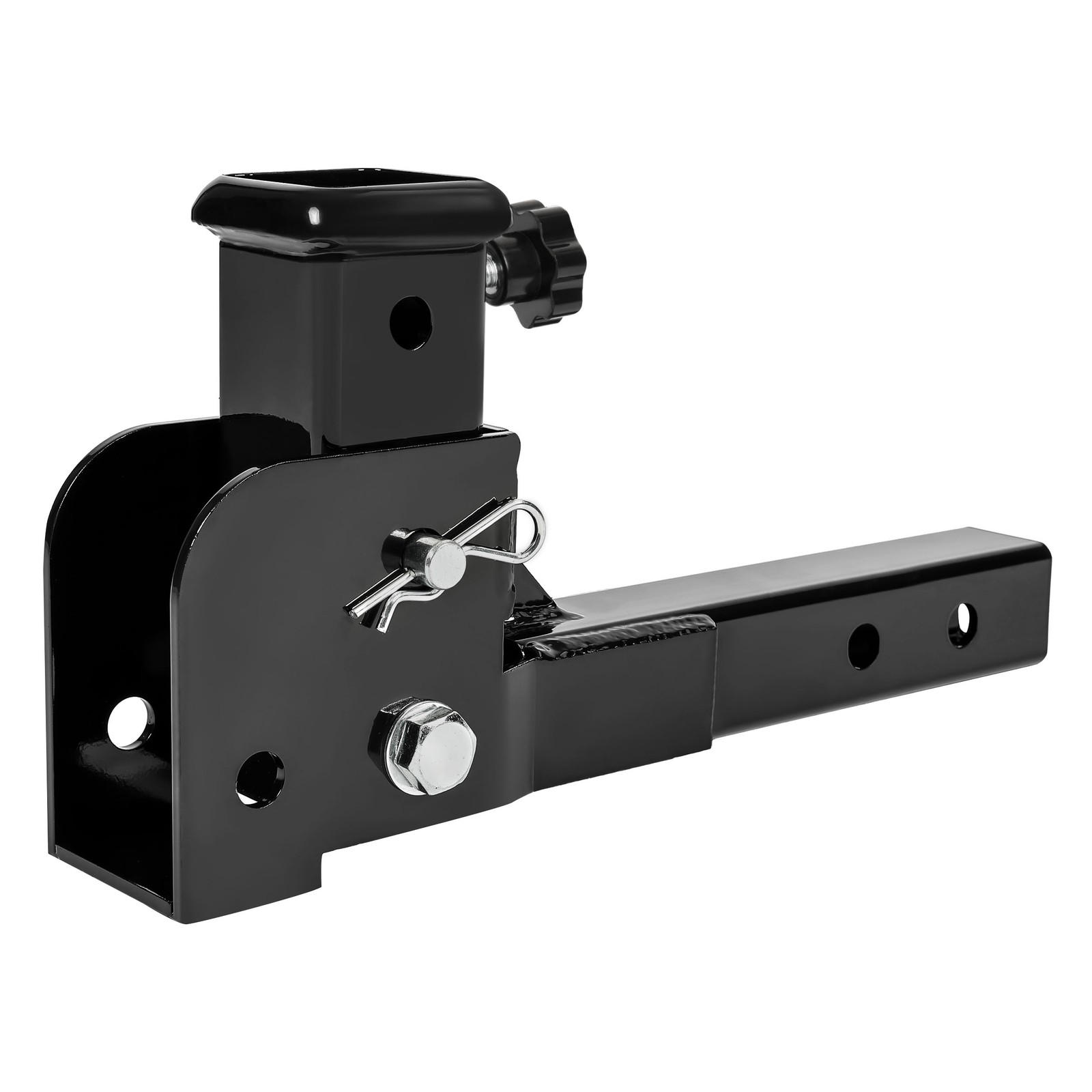 Folding 2" Trailer Hitch Extension Shank Mount Cargo Wheelchair Carrier Adapter