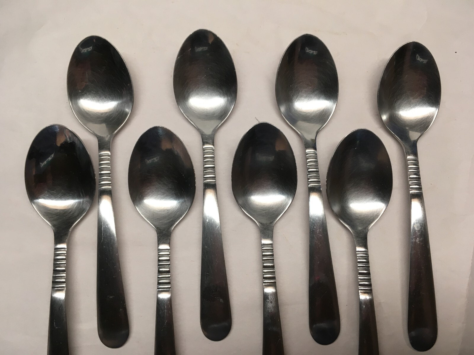 39pc International Stainless Flatware Ribbed Neck Vertical Lines China
