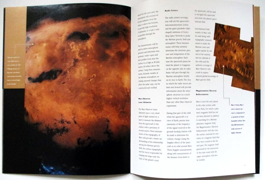Mars Observer Mission & Why Mars? Booklets - NASA & Martin Marietta - 1992