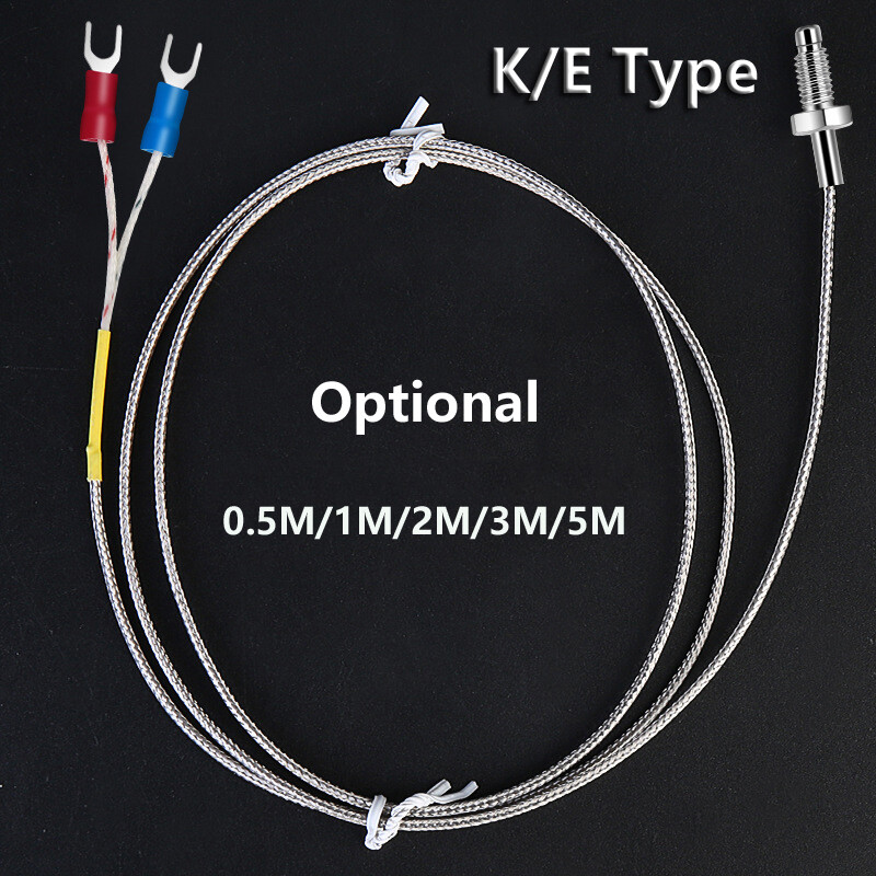 K E Type Thermocouple 0.5M-5M High Temperature Controller Sensor Probe 0-500℃