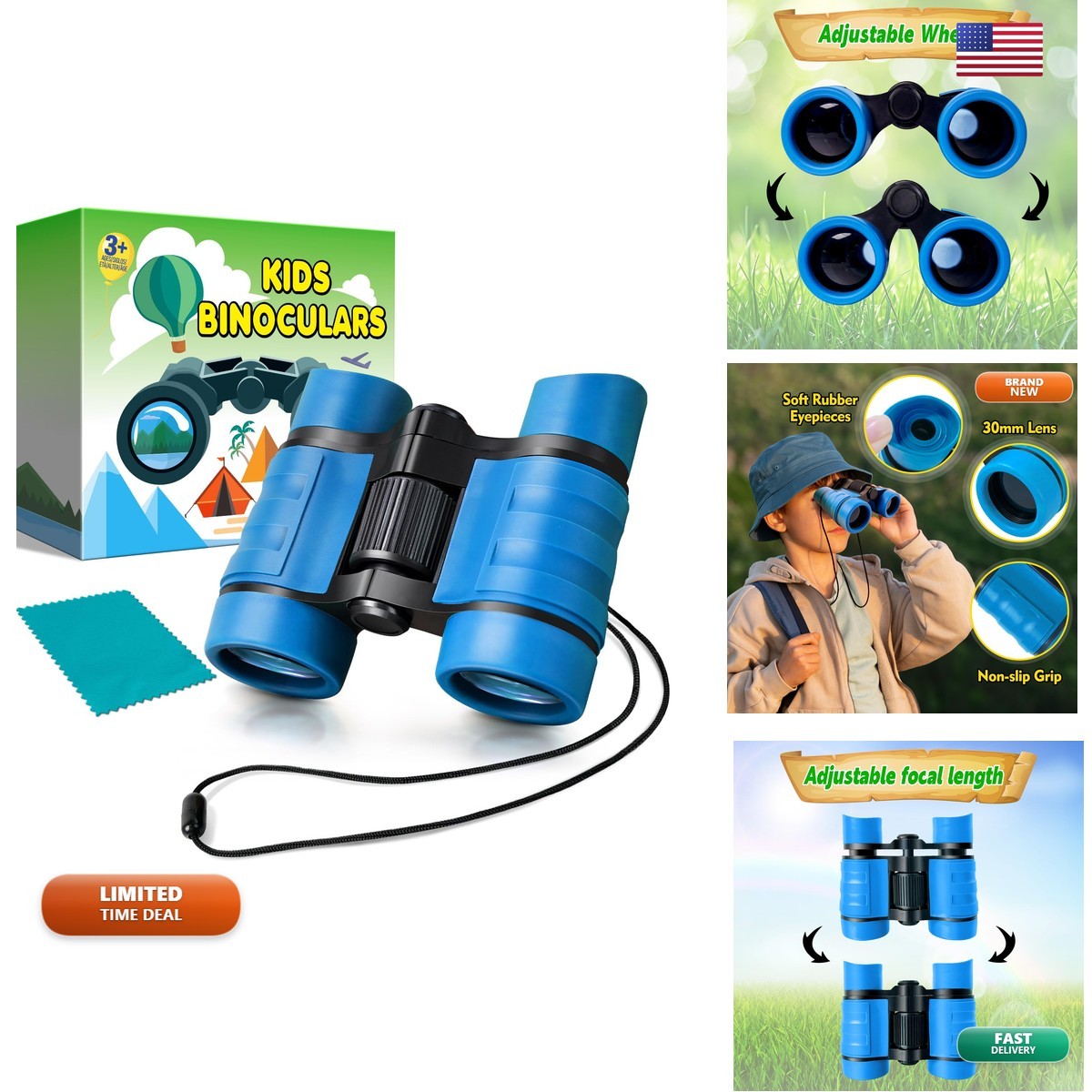 Kids Binoculars 3-12 Boys Girls Outdoor Toys