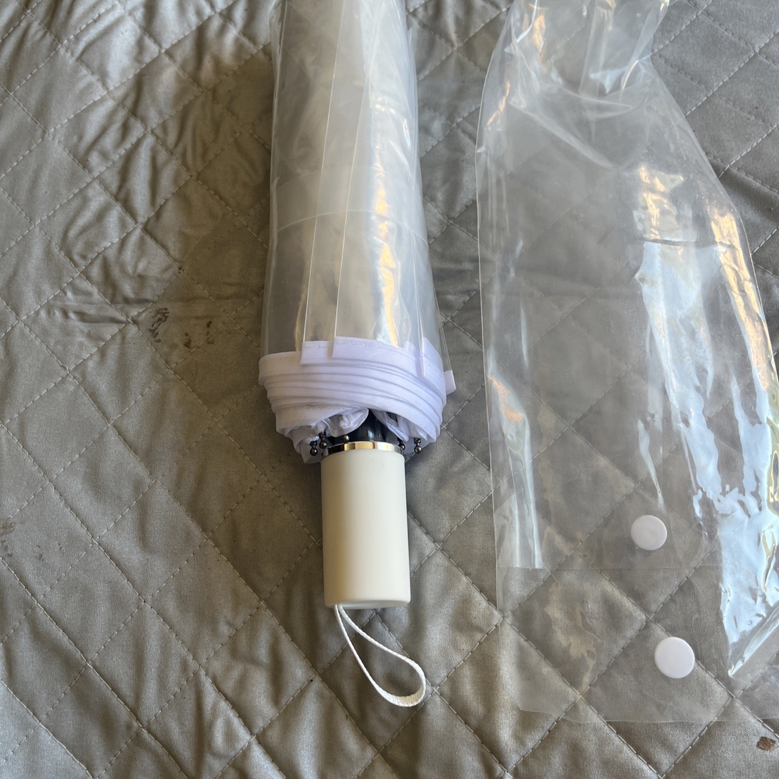 Clear Portable 38" Diameter Light Weight Folding Umbrella New
